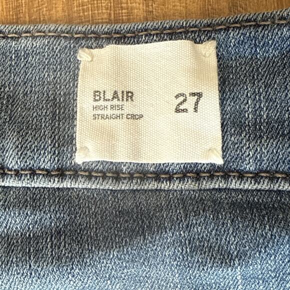 Hudson Jeans Women Size 27 Blue Blair High Rise Straight Denim Mid Rise Light - Picture 6 of 7